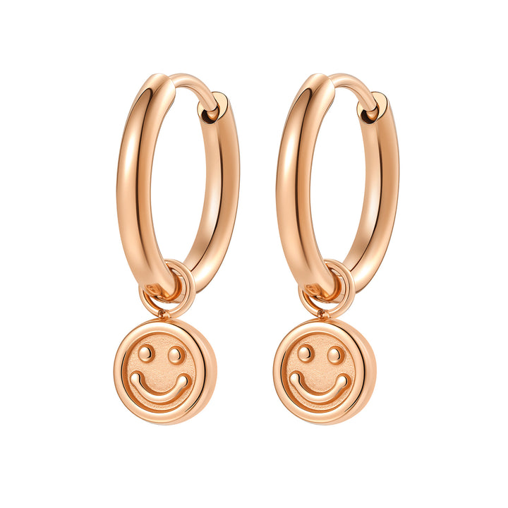 Pendientes Aro Colgante Smiley Waterproof