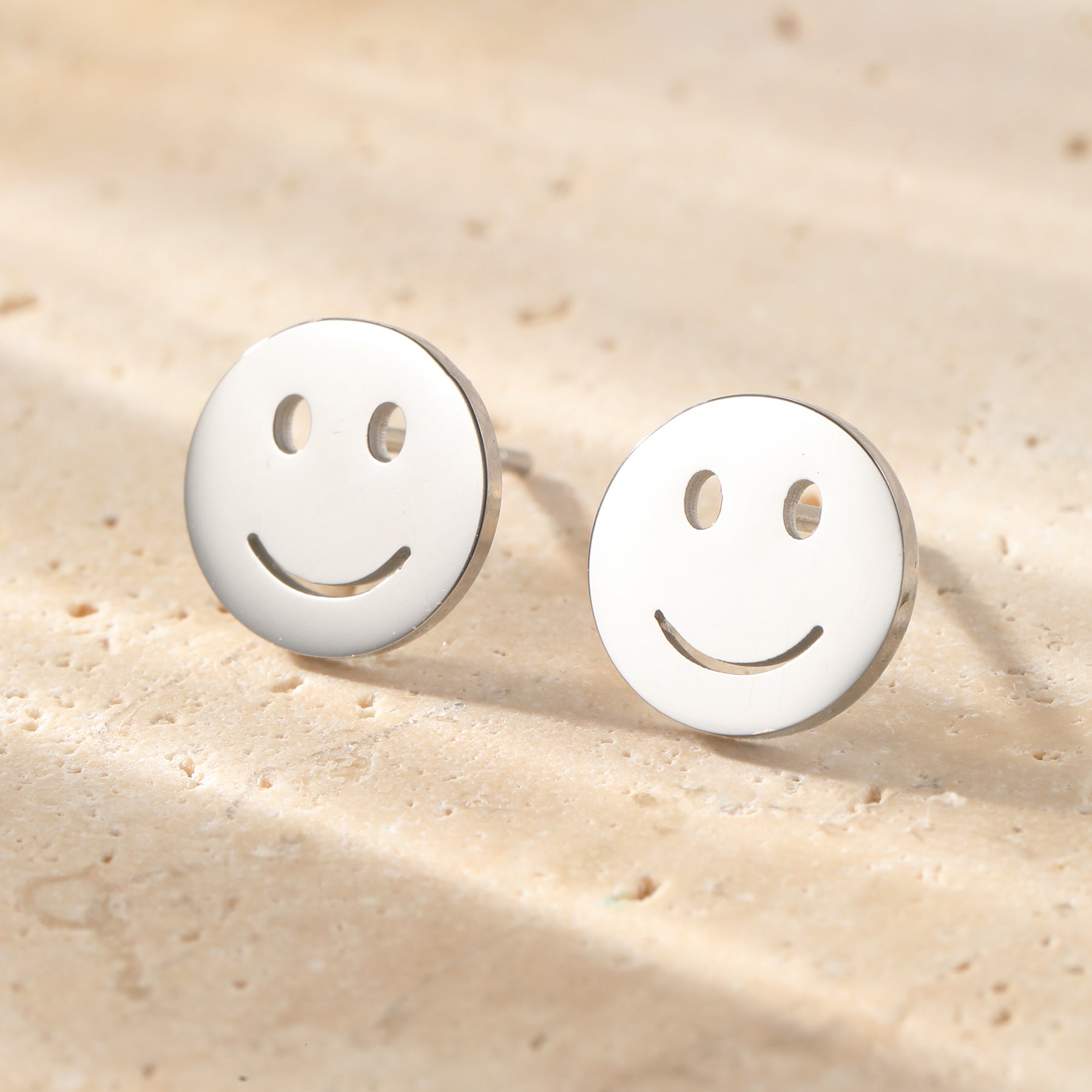 Pendientes Botón Cara Sonriente