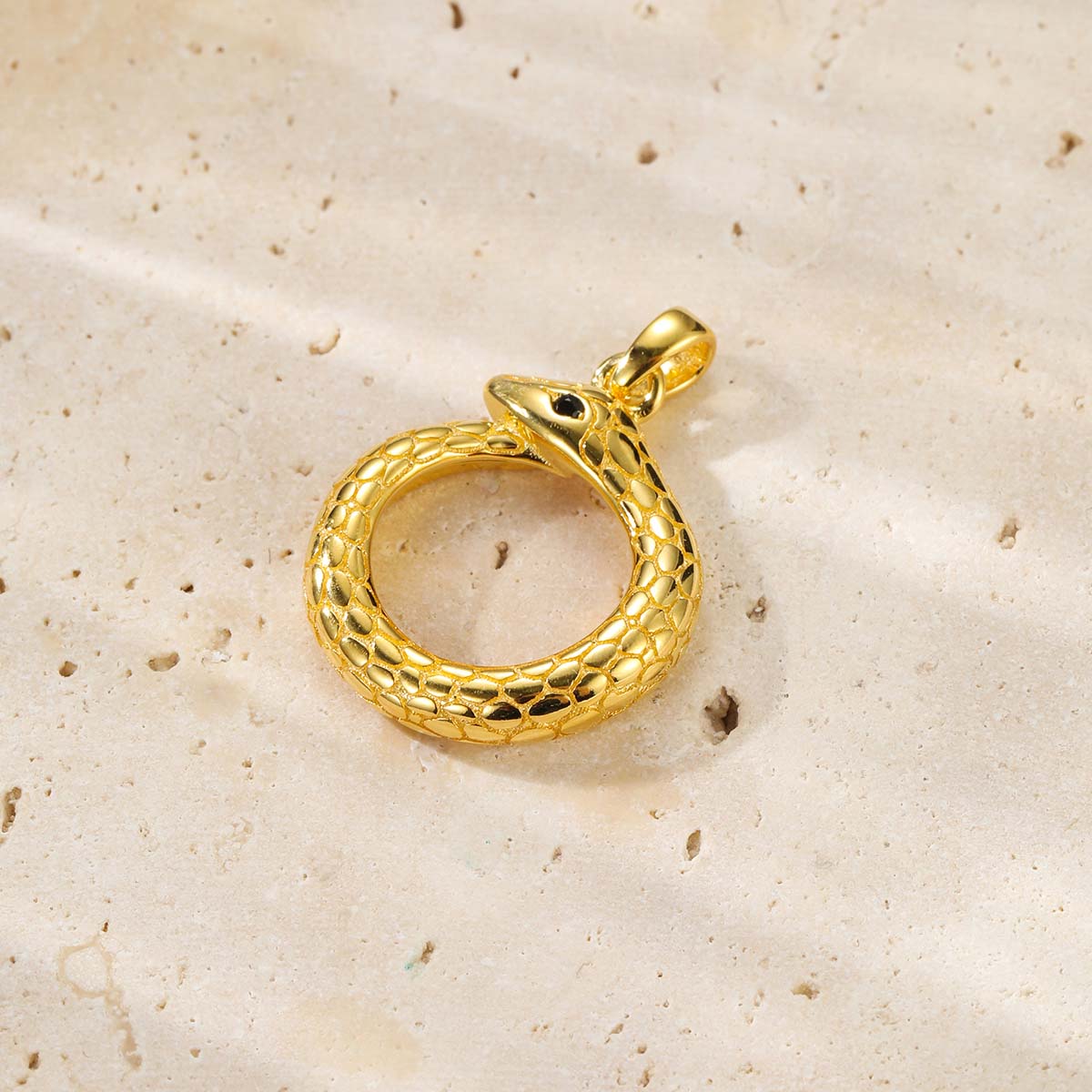 Collier Pendentif Serpent Ouroboros Renouvellement Argent Sterling