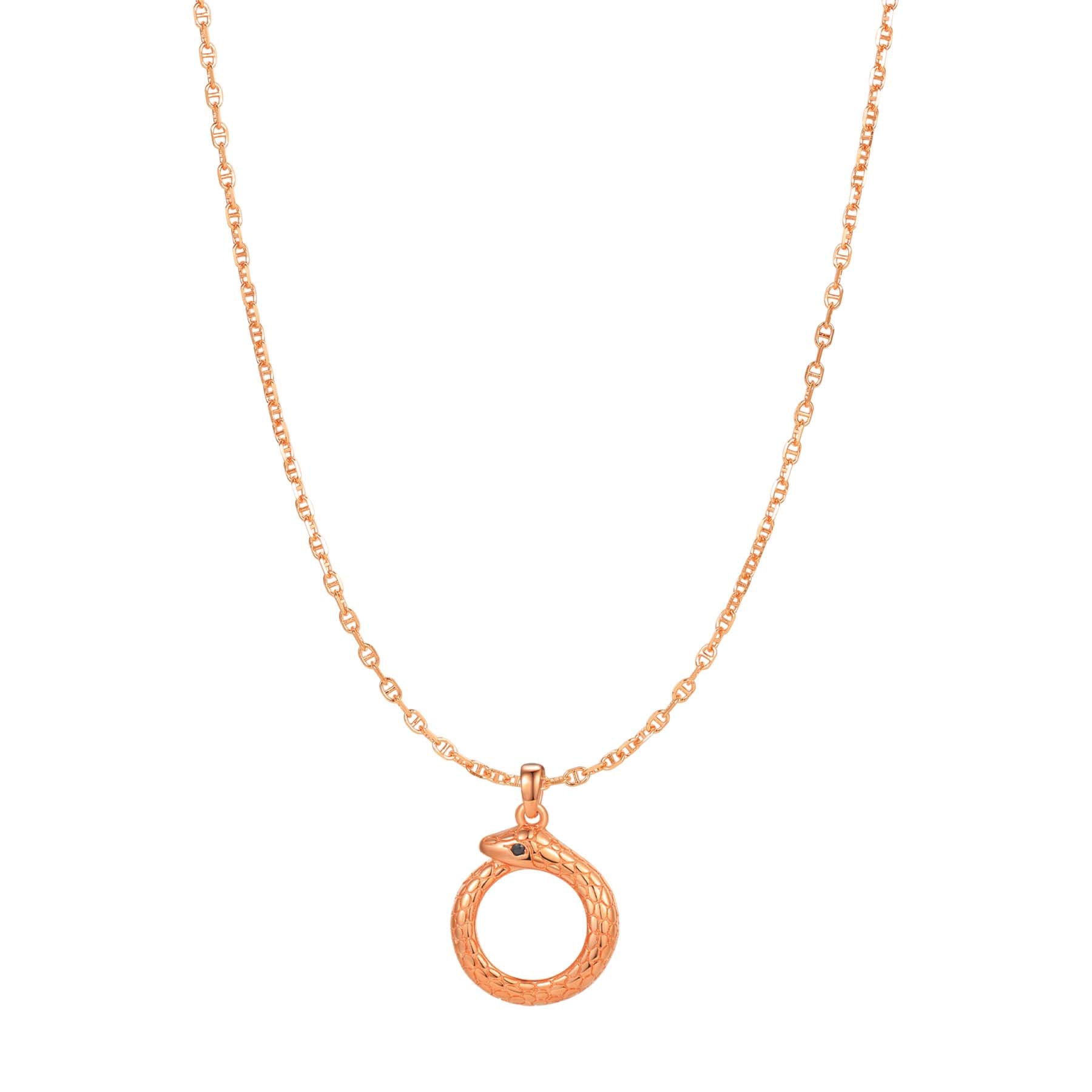 Collier Pendentif Serpent Ouroboros Renouvellement Argent Sterling