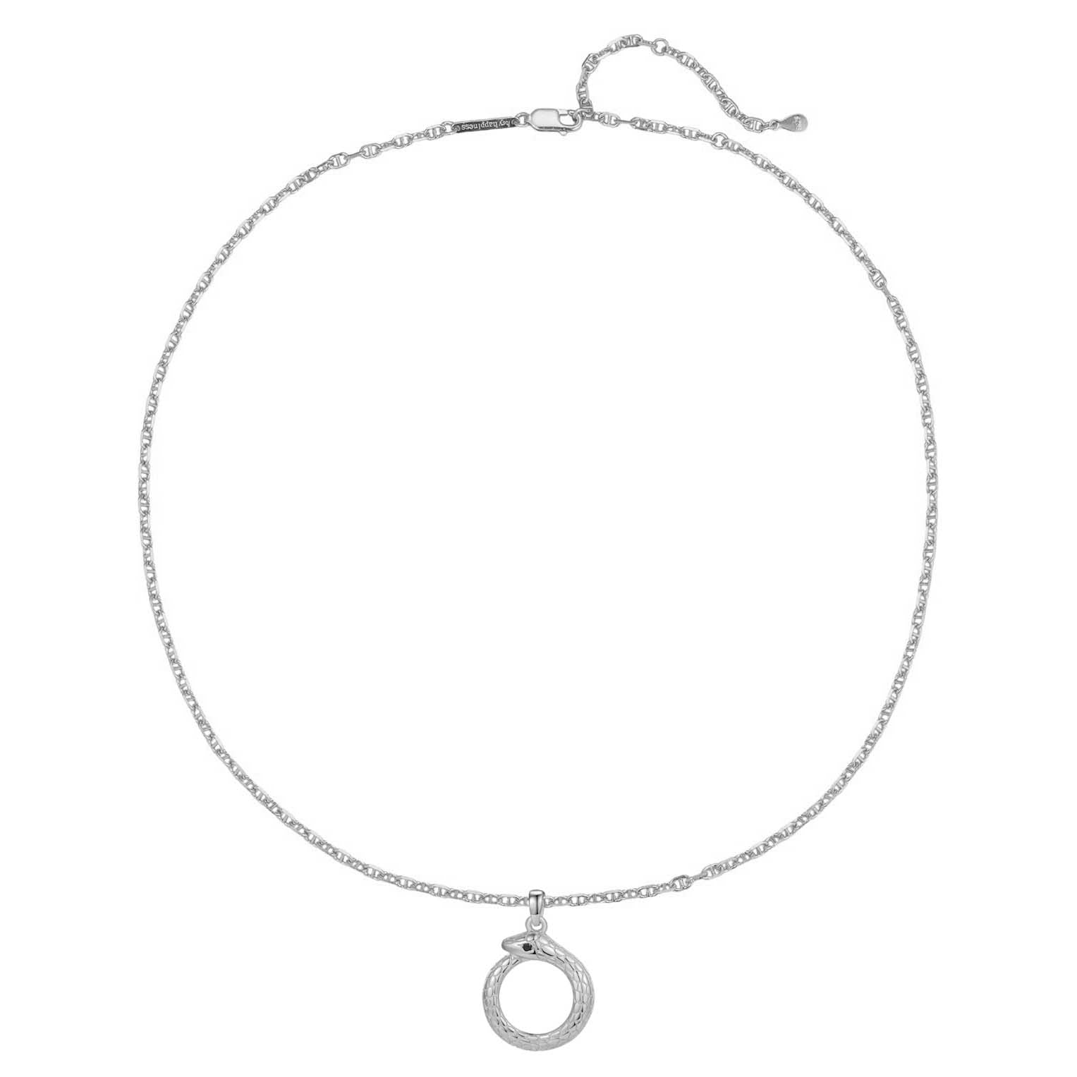 Collier Pendentif Serpent Ouroboros Renouvellement Argent Sterling