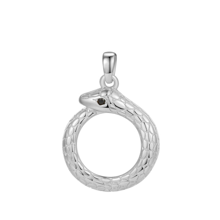 Collar Colgante Serpiente Uróboro Renovación Plata de Ley 925