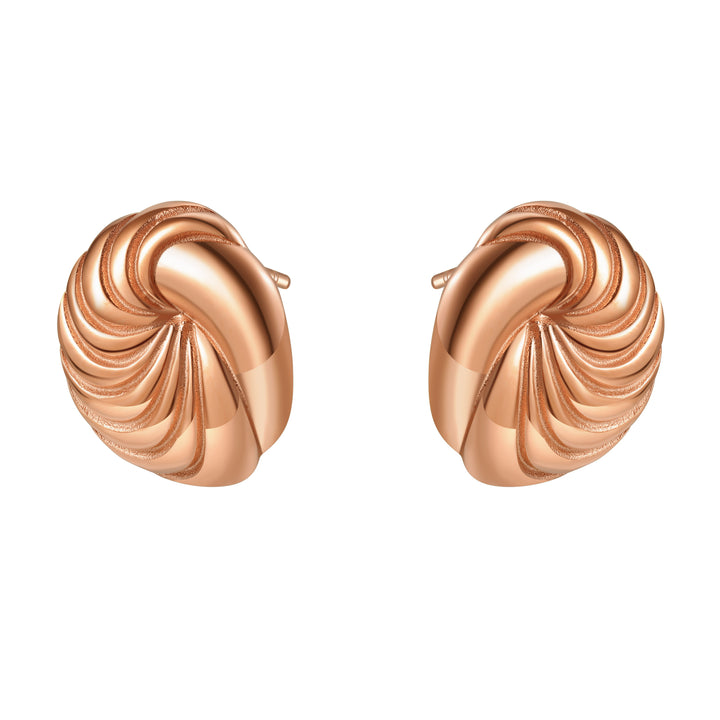 Pendientes Botón Oversized Espiral Waterproof