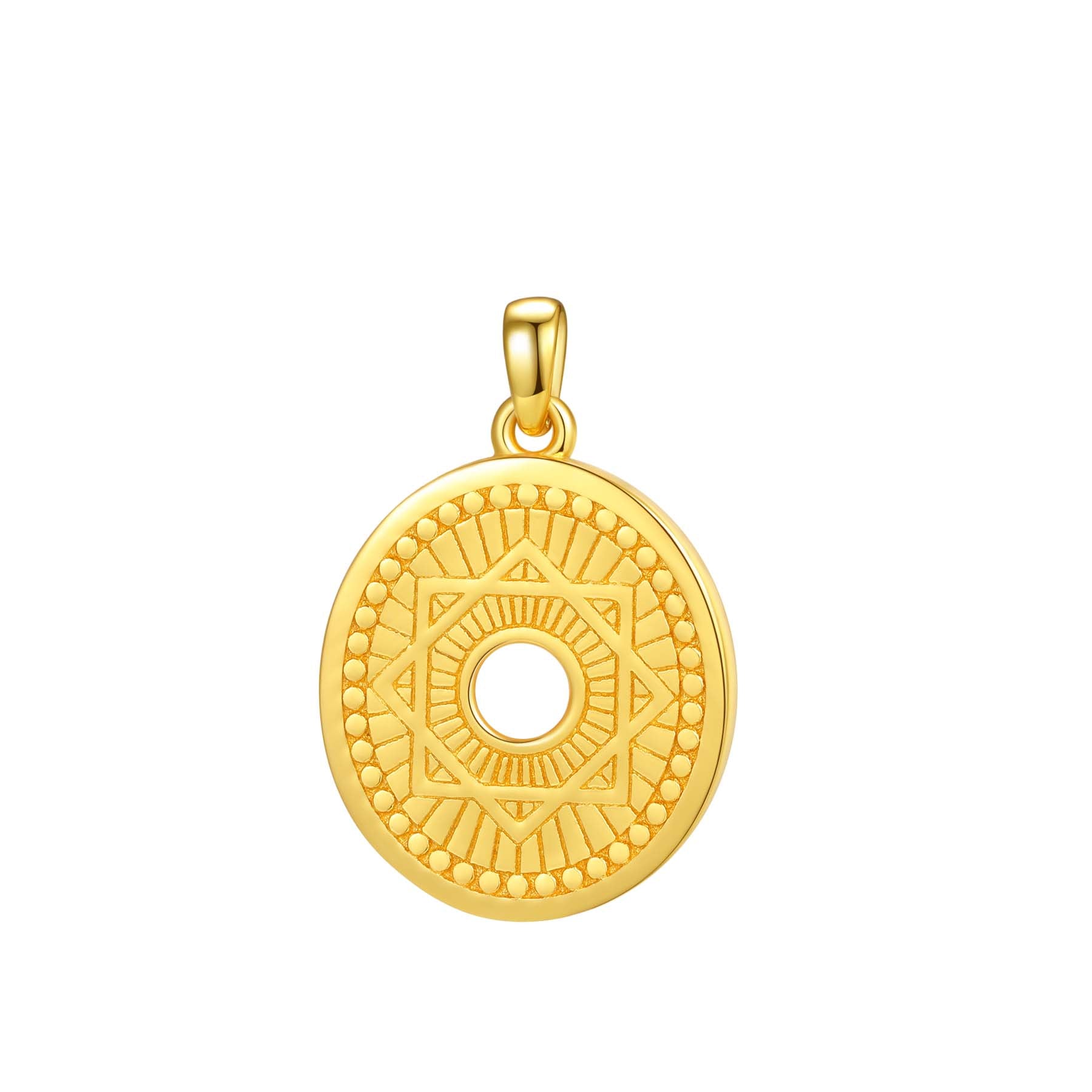 Collar Colgante Estrella Lakshmi Mandala Visión Plata de Ley 925