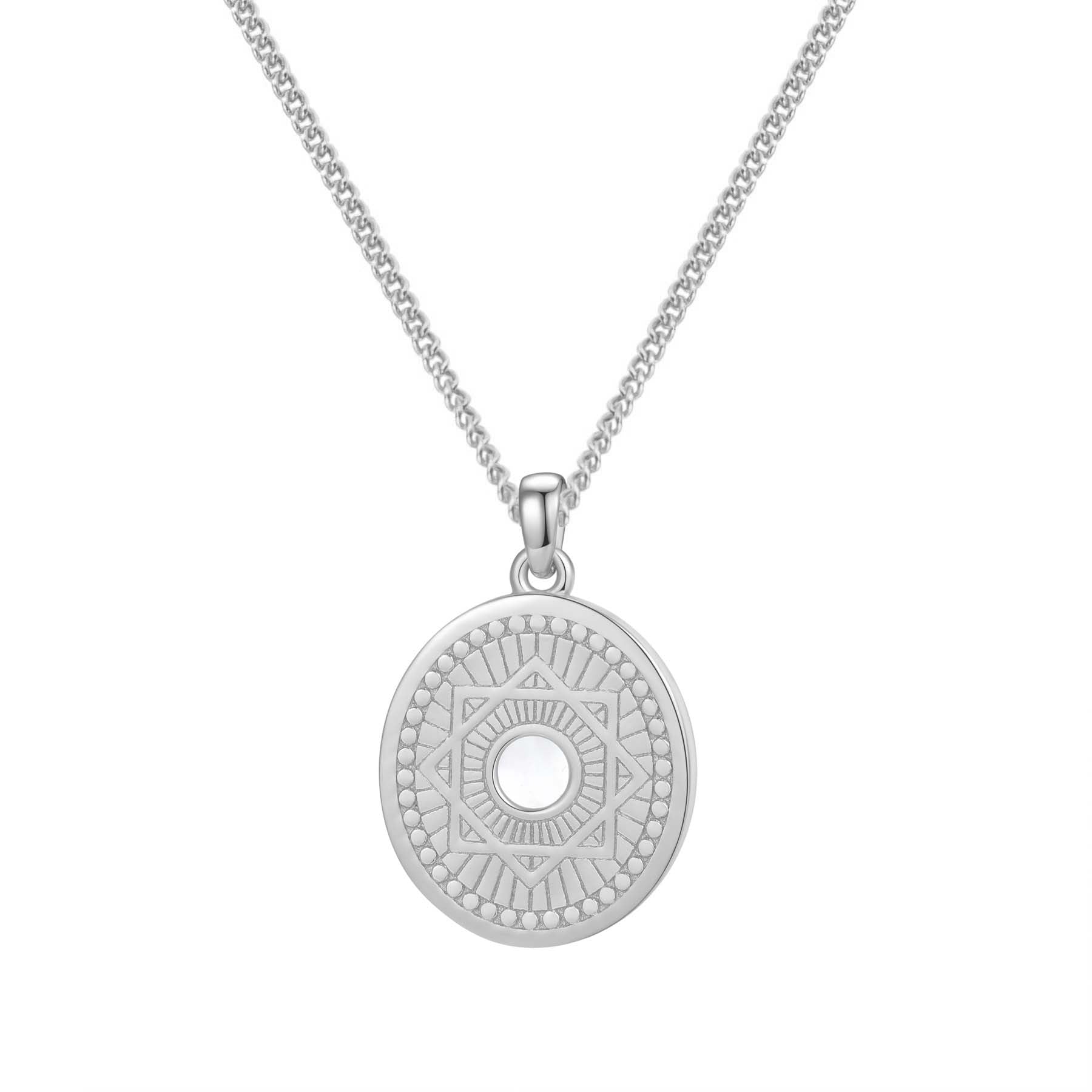 Collar Colgante Estrella Lakshmi Mandala Visión Plata de Ley 925