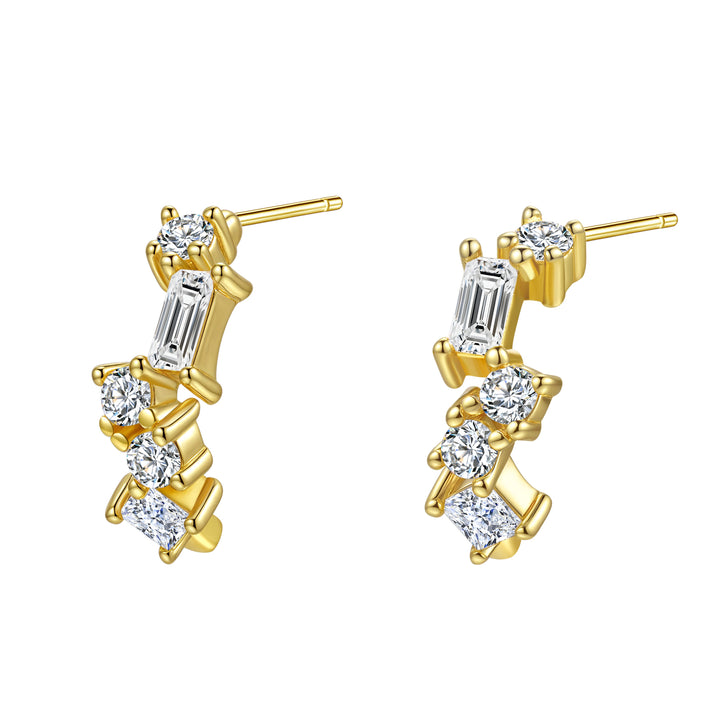 Pendientes de aro de encanto de Stardust STARD Eterling Silver