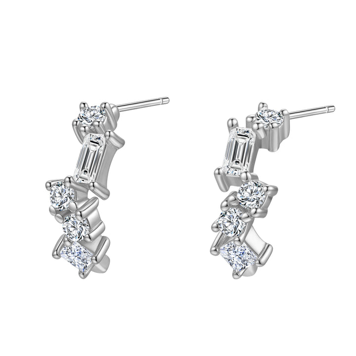 Pendientes de aro de encanto de Stardust STARD Eterling Silver