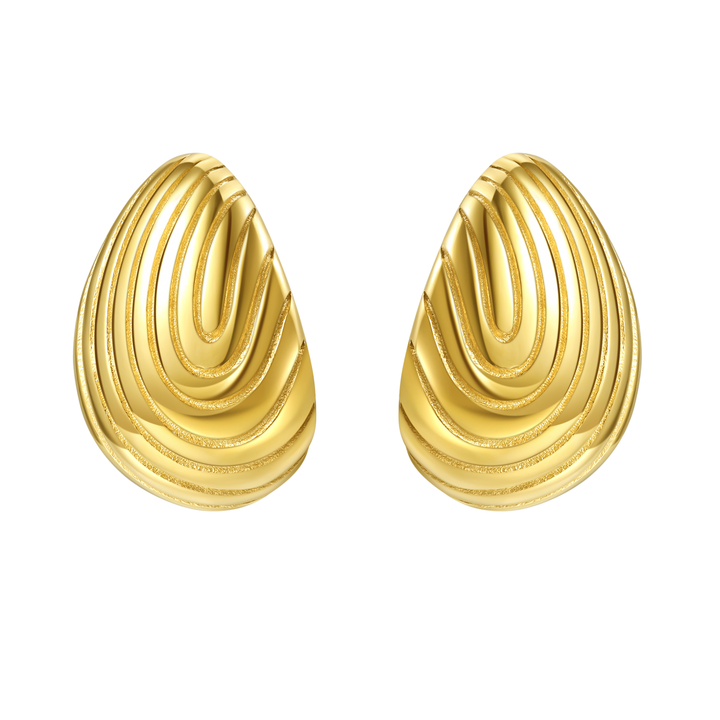 Pendientes Botón Oversized Gota Waterproof