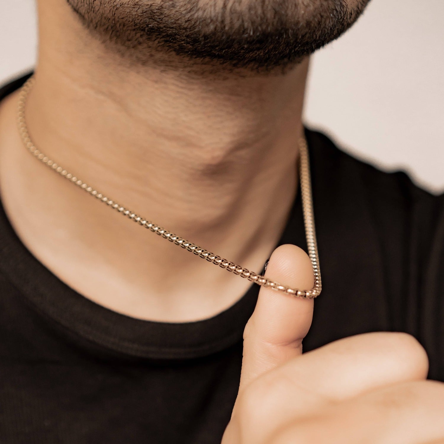 Collar Cadena Cuadrada Waterproof