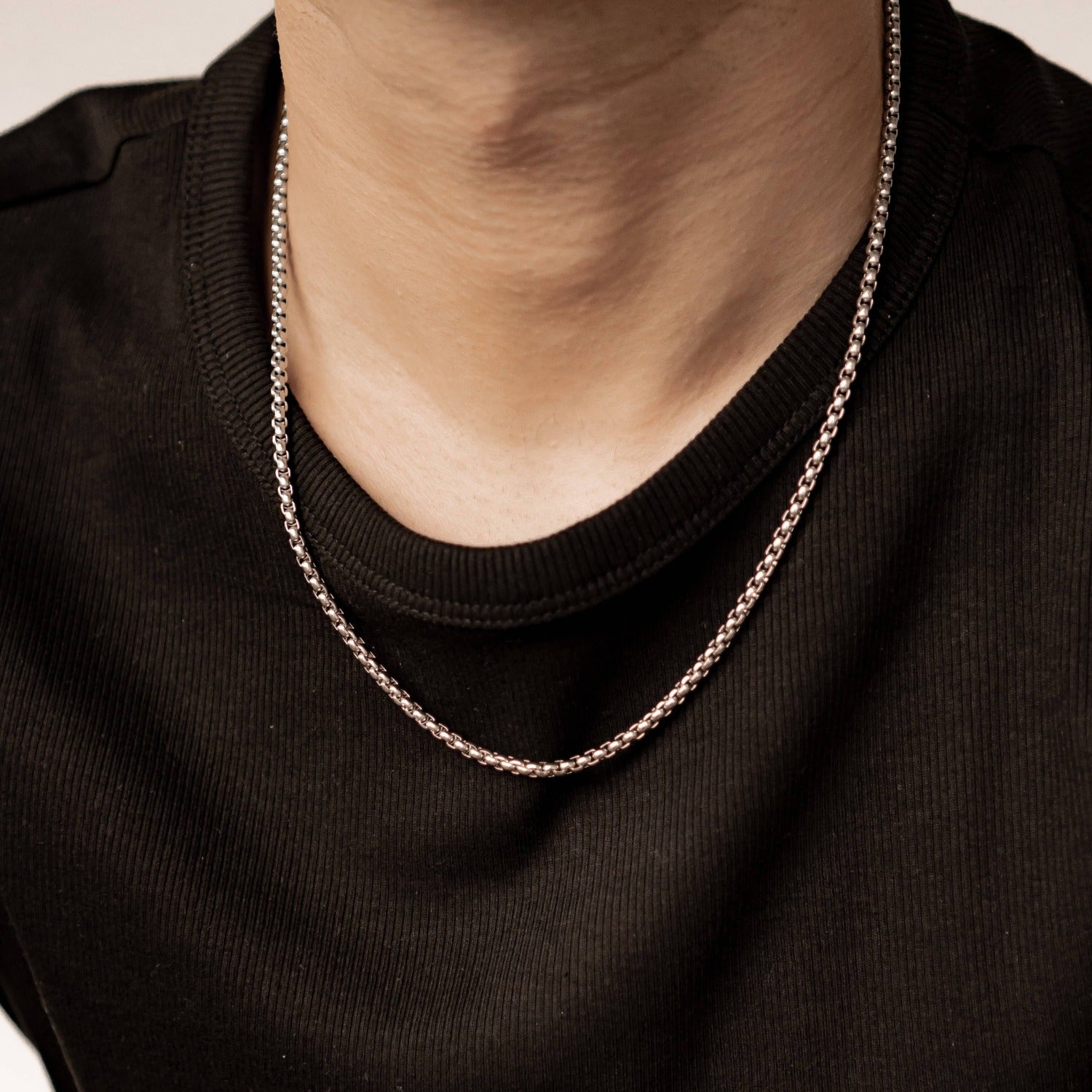 Collar Cadena Cuadrada Waterproof