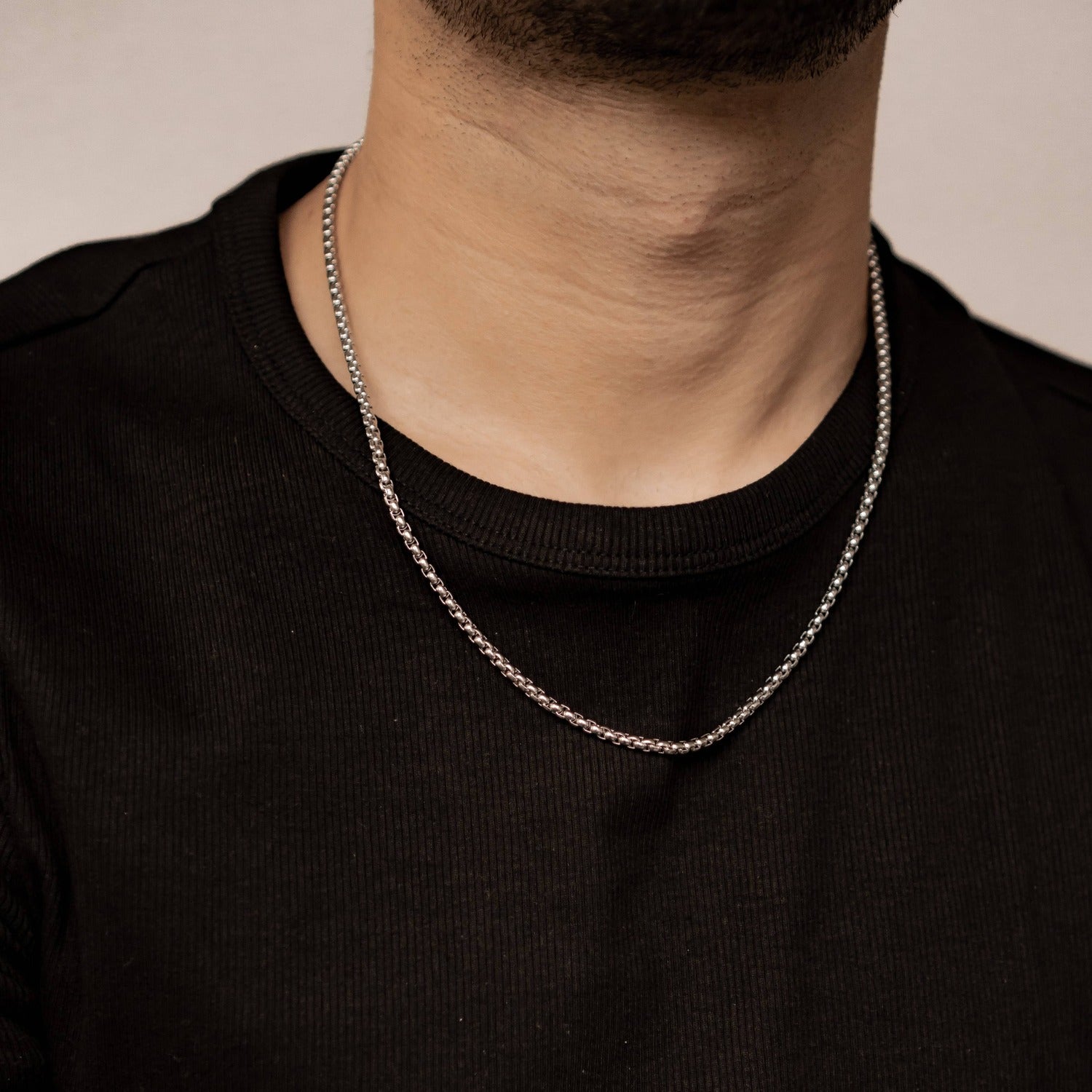 Collar Cadena Cuadrada Waterproof