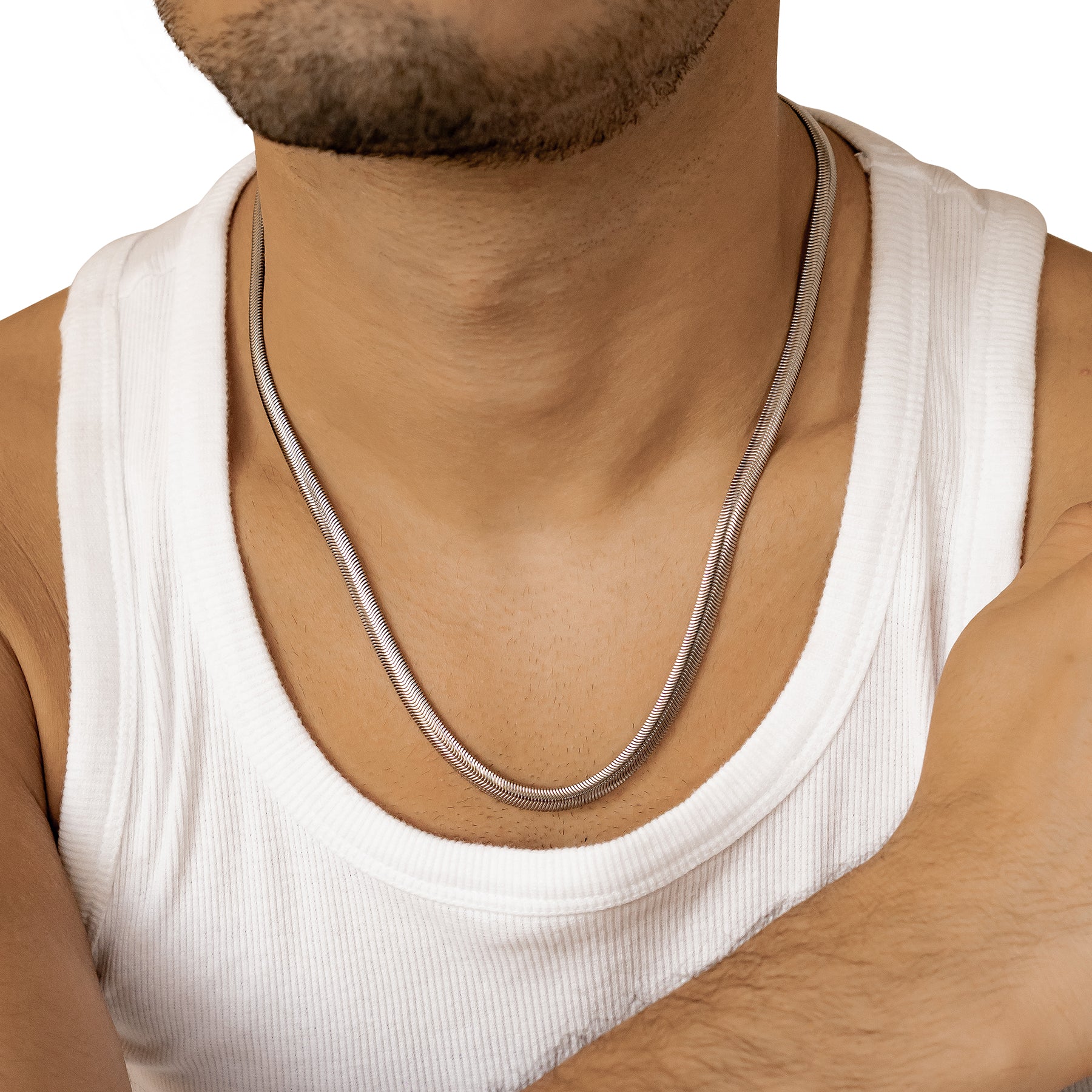 Collar Cadena Serpiente Gruesa Waterproof 55-60cm