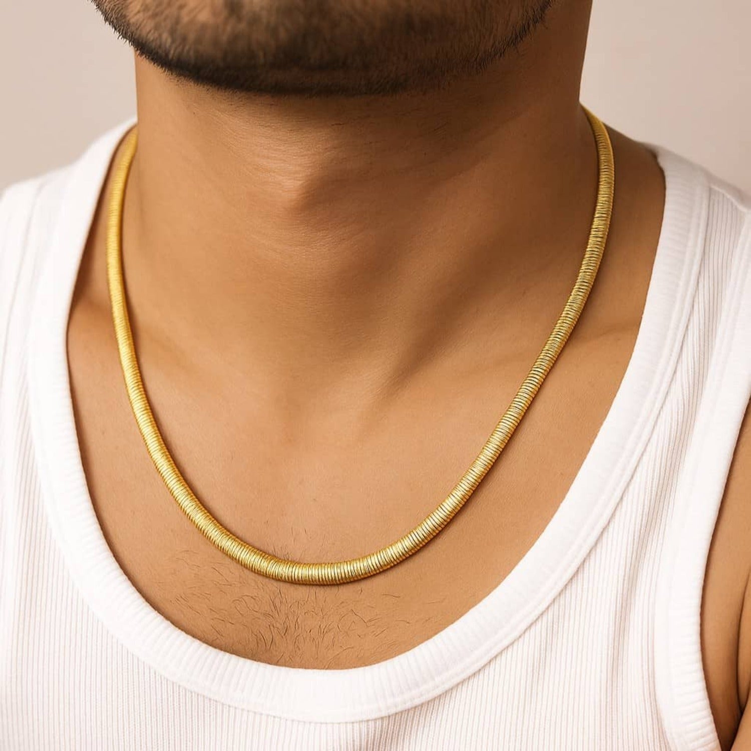 Collar Cadena Serpiente Gruesa Waterproof 55-60cm