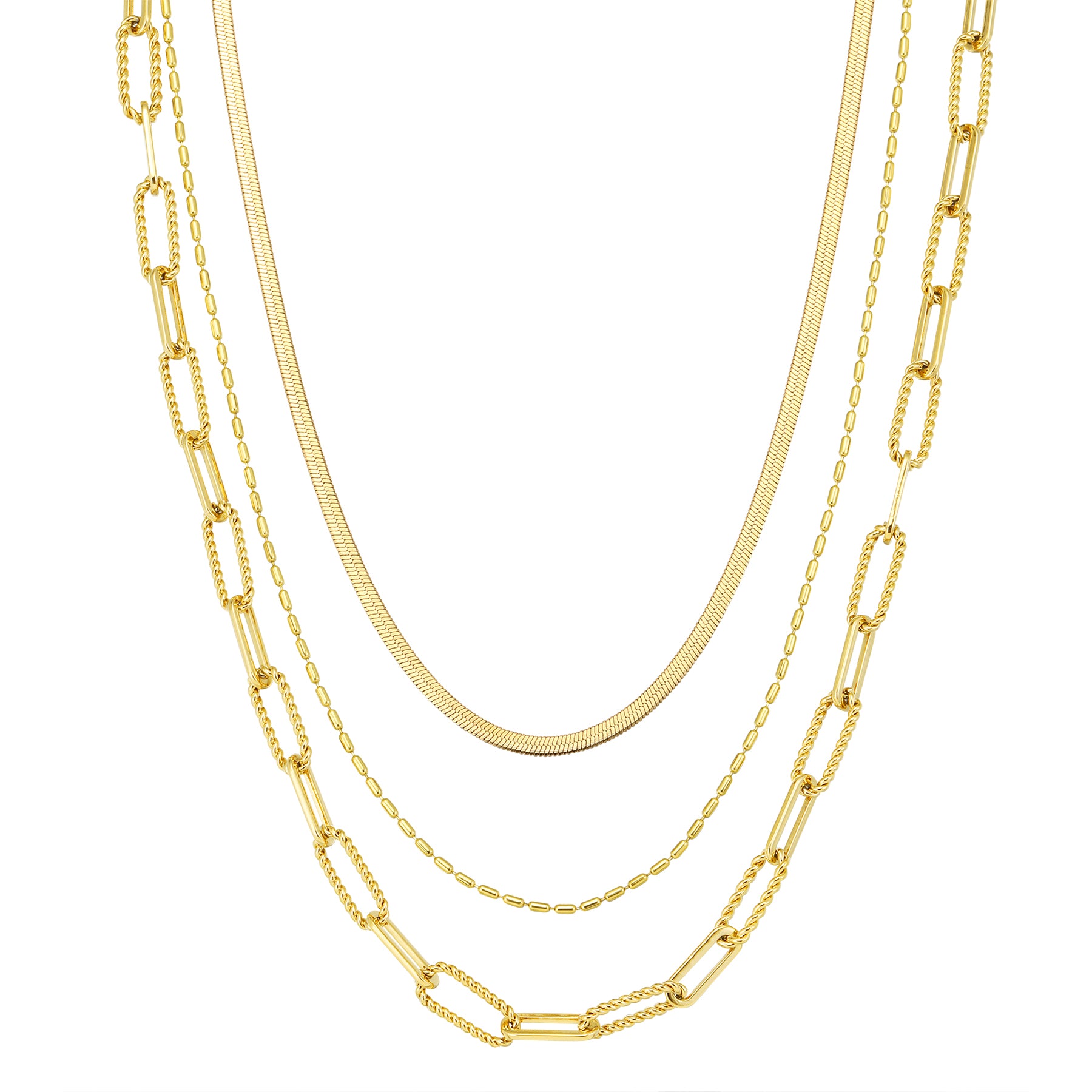 Collier à Trois Rangées Chaînes Intemporel Waterproof
