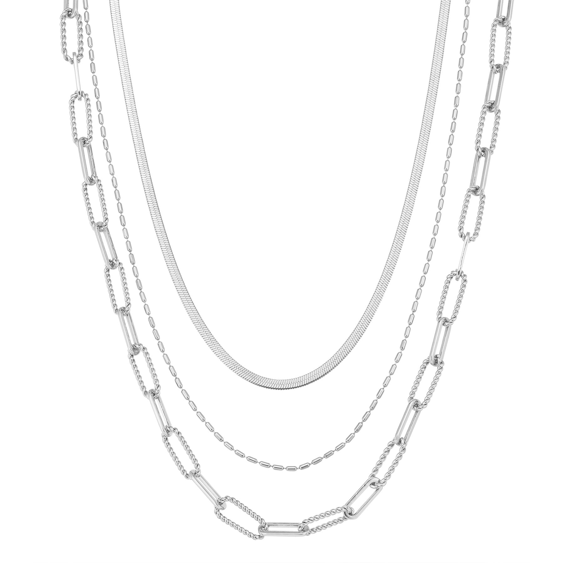 Collier à Trois Rangées Chaînes Intemporel Waterproof