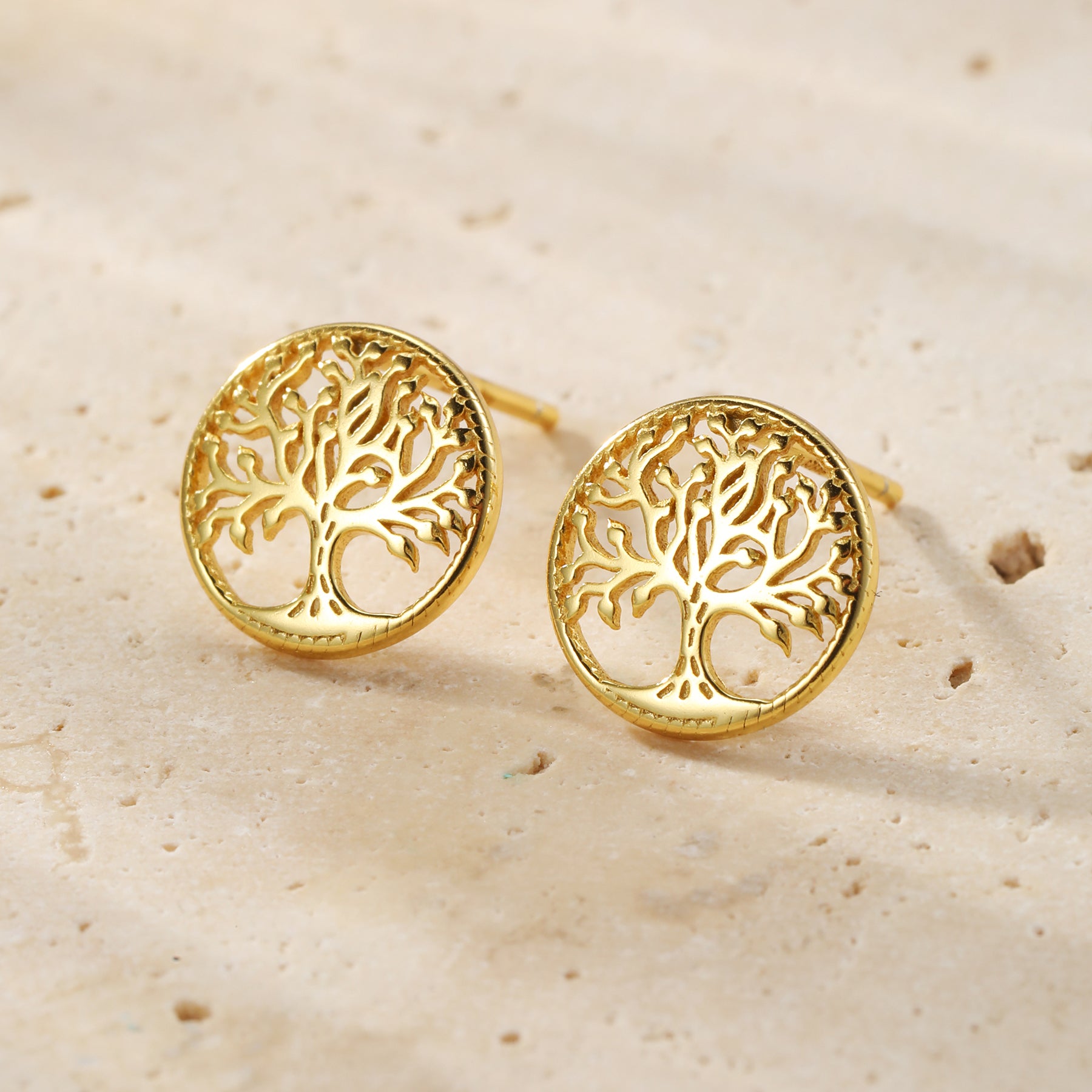 Tree of Life Stud Earrings Sterling Silver