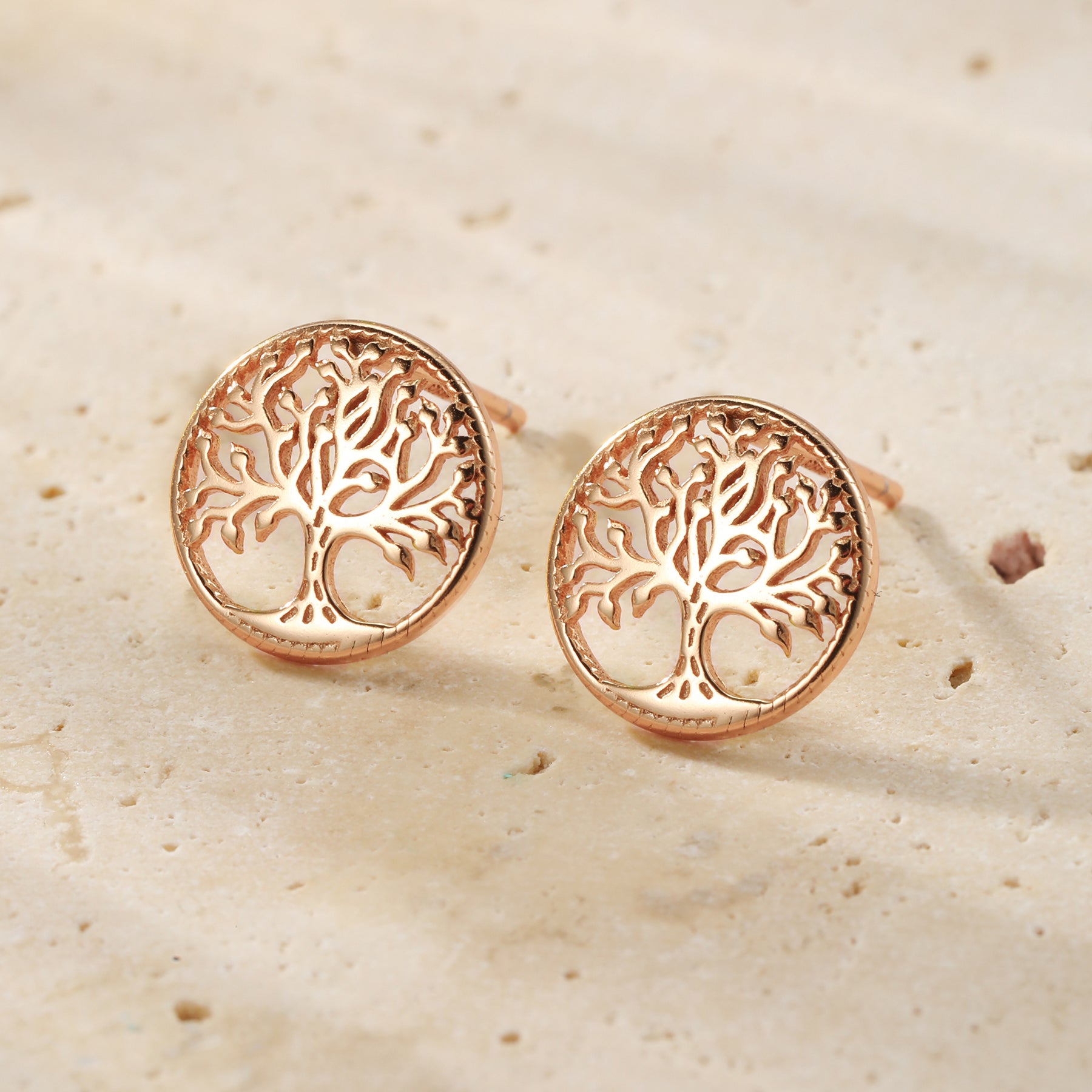 Tree of Life Stud Earrings Sterling Silver