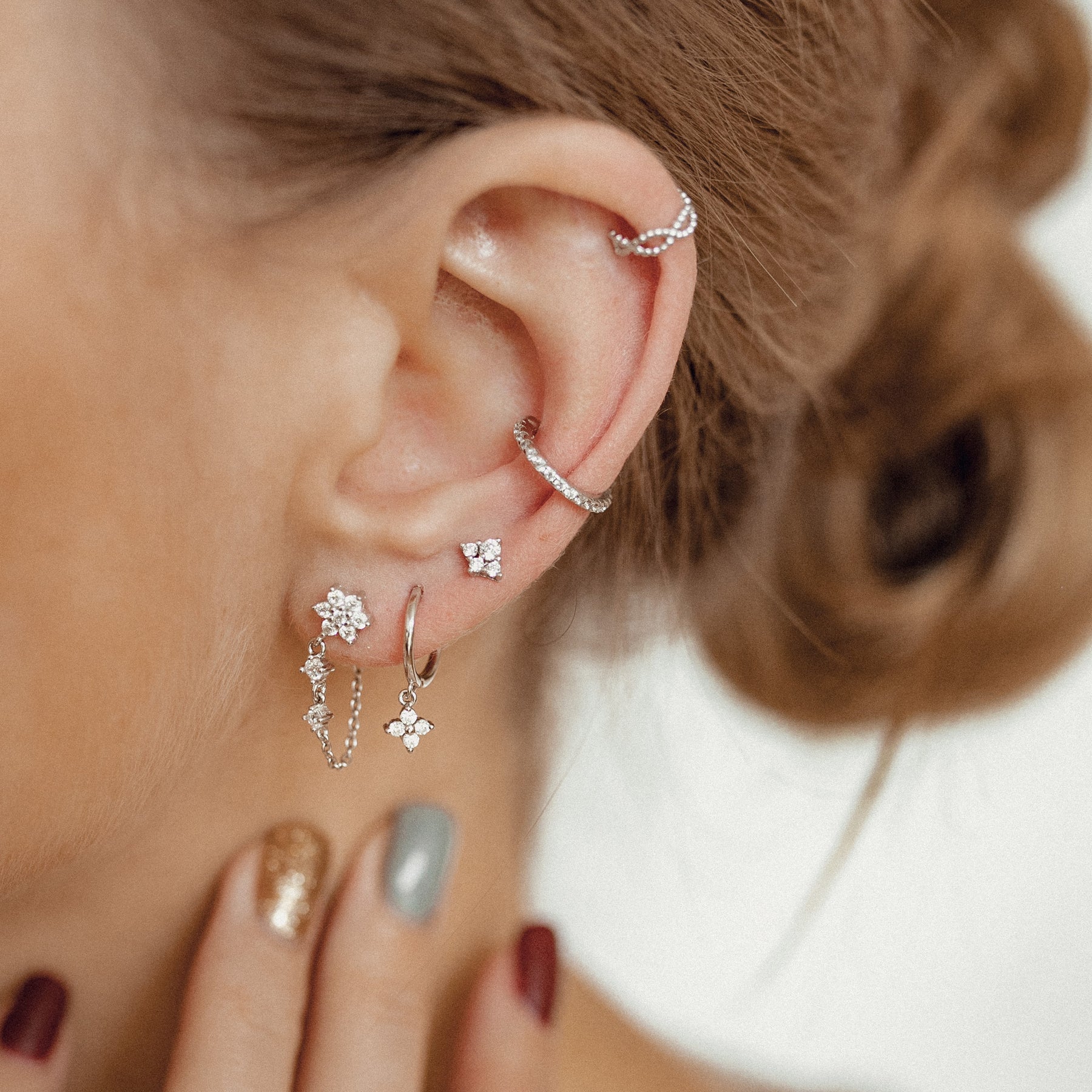 Ear Cuff Doble Helix Plata de Ley 925