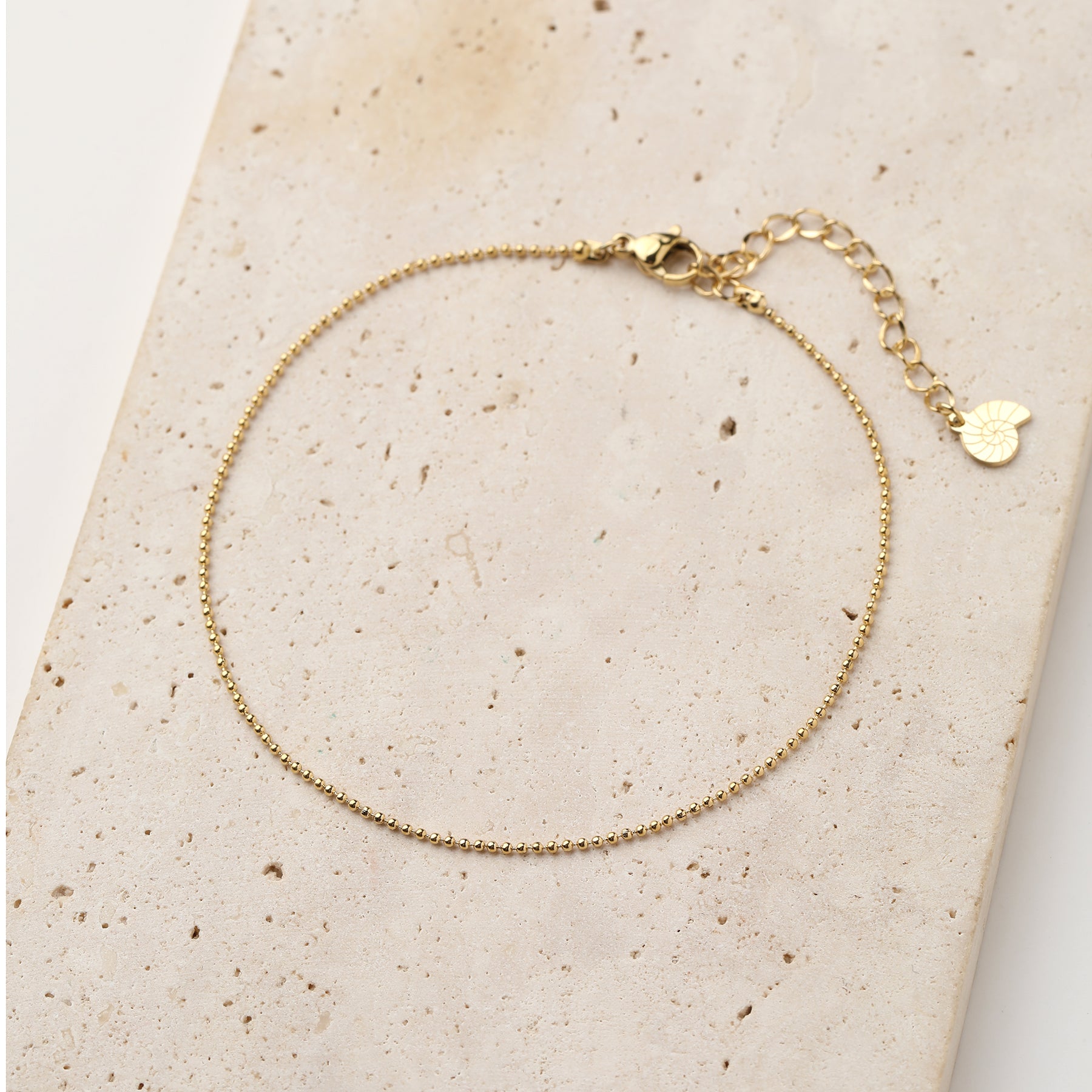 Tobillera Cadena Bolas en Oro