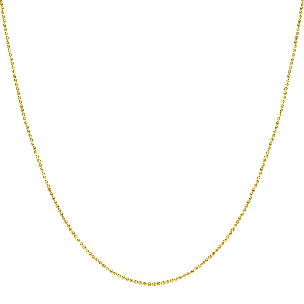 Bead Chain Necklace Gold