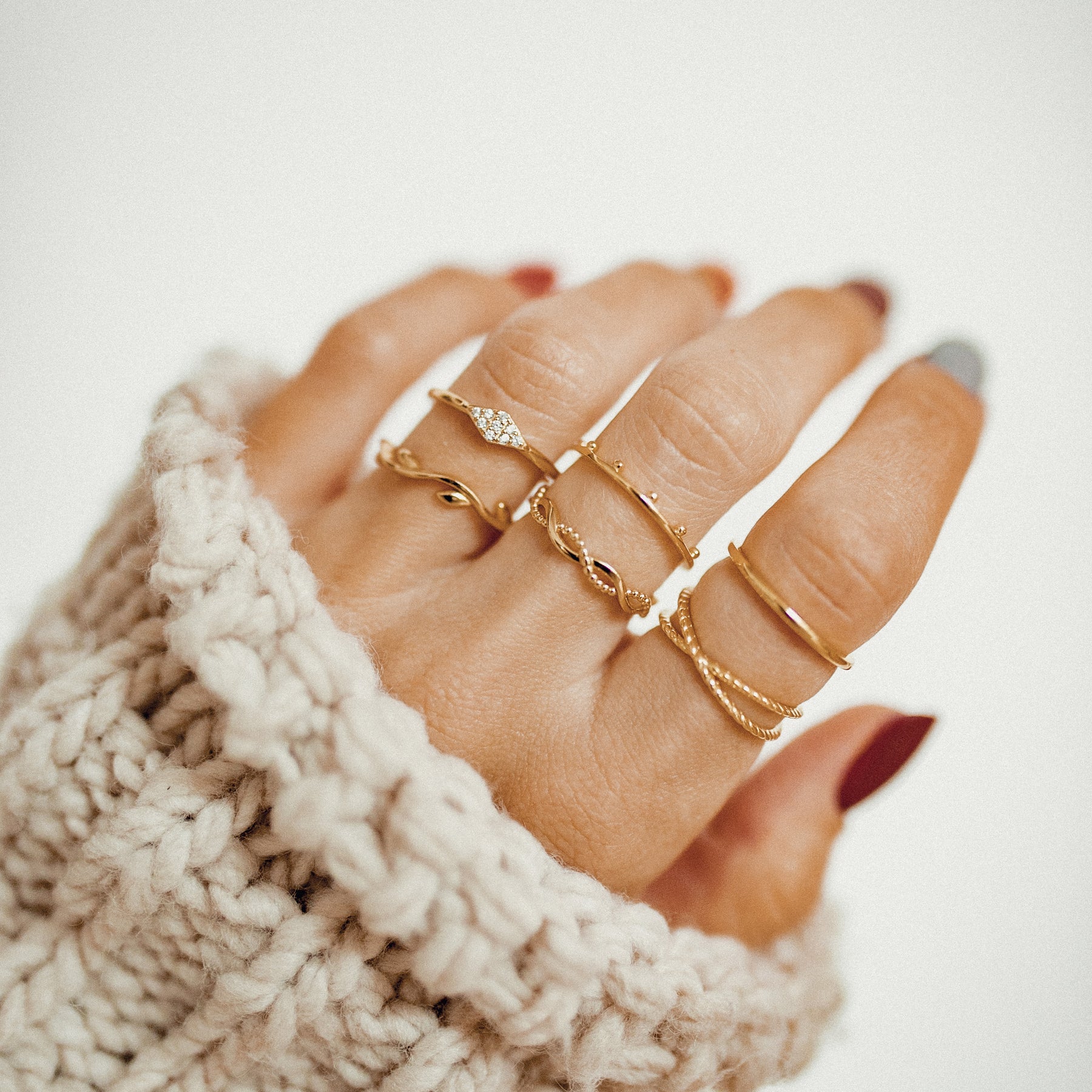 Ensemble Bague Halo Perlée Argent Sterling