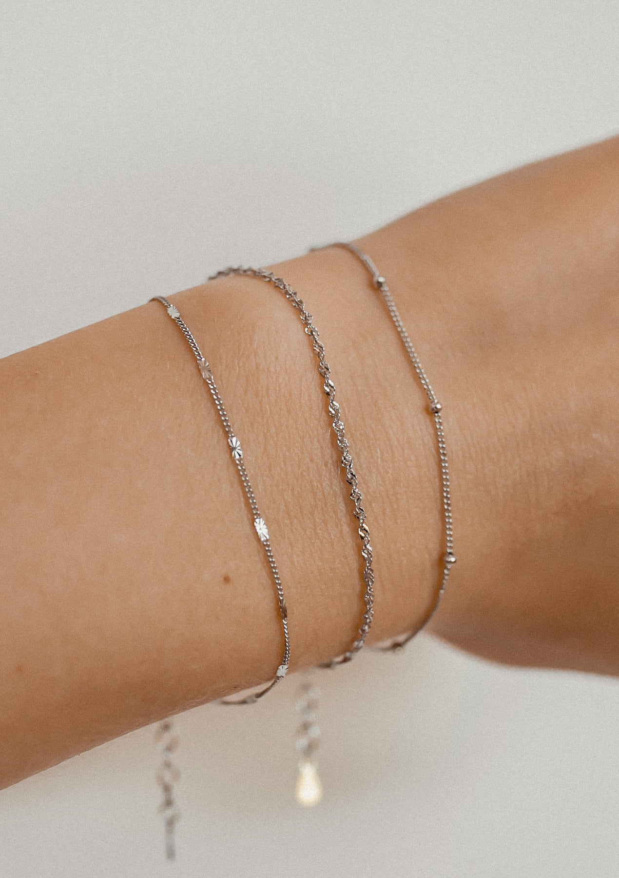 Chaîne à Pompon Bracelet Argent Sterling