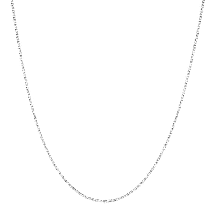Collar Cadena Eslabones Caja en Plata