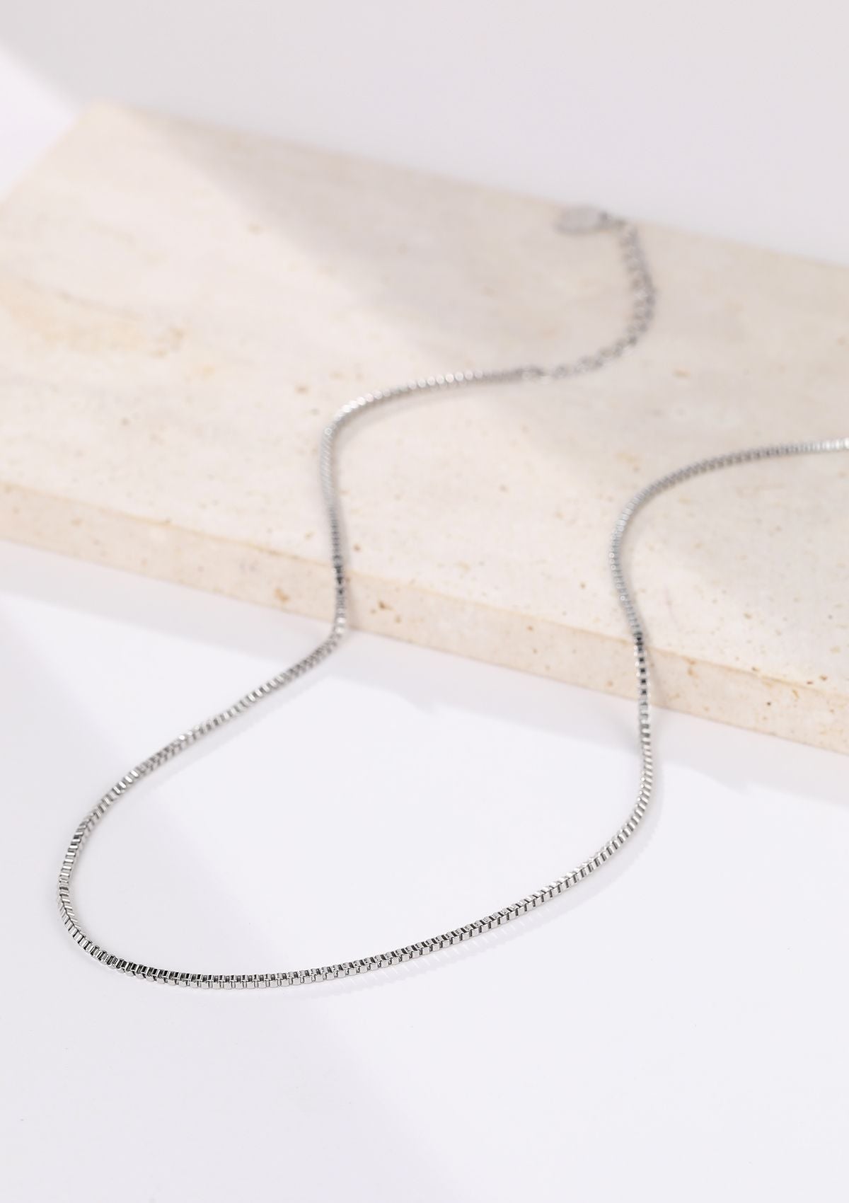 Collier Chaîne à Maillons Encadrés en Argent