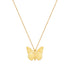 Butterfly Pendant Necklace Sterling Silver Gold