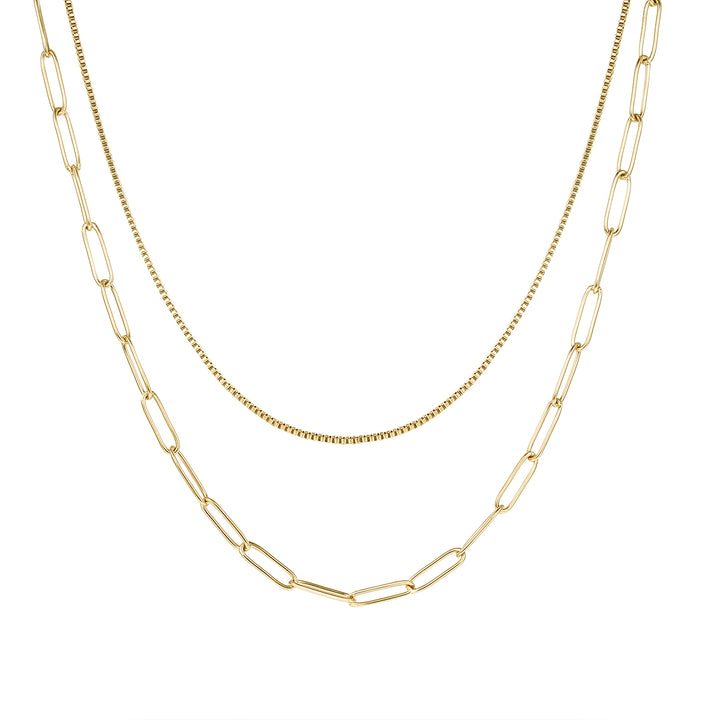Collier Multi Rangs Grosse Chaîne en Or