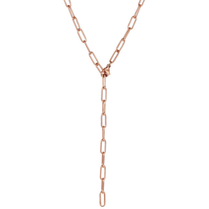 Chaîne Epaisse Collier Y en Or Rose