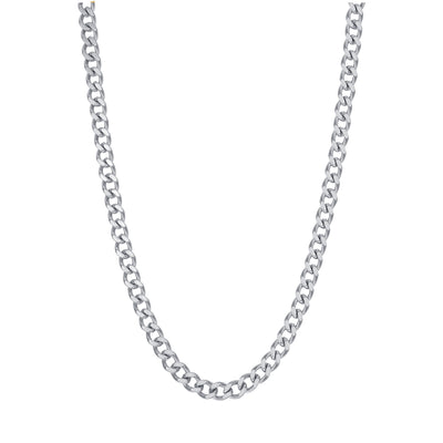 Chunky Curb Chain Necklace Silver