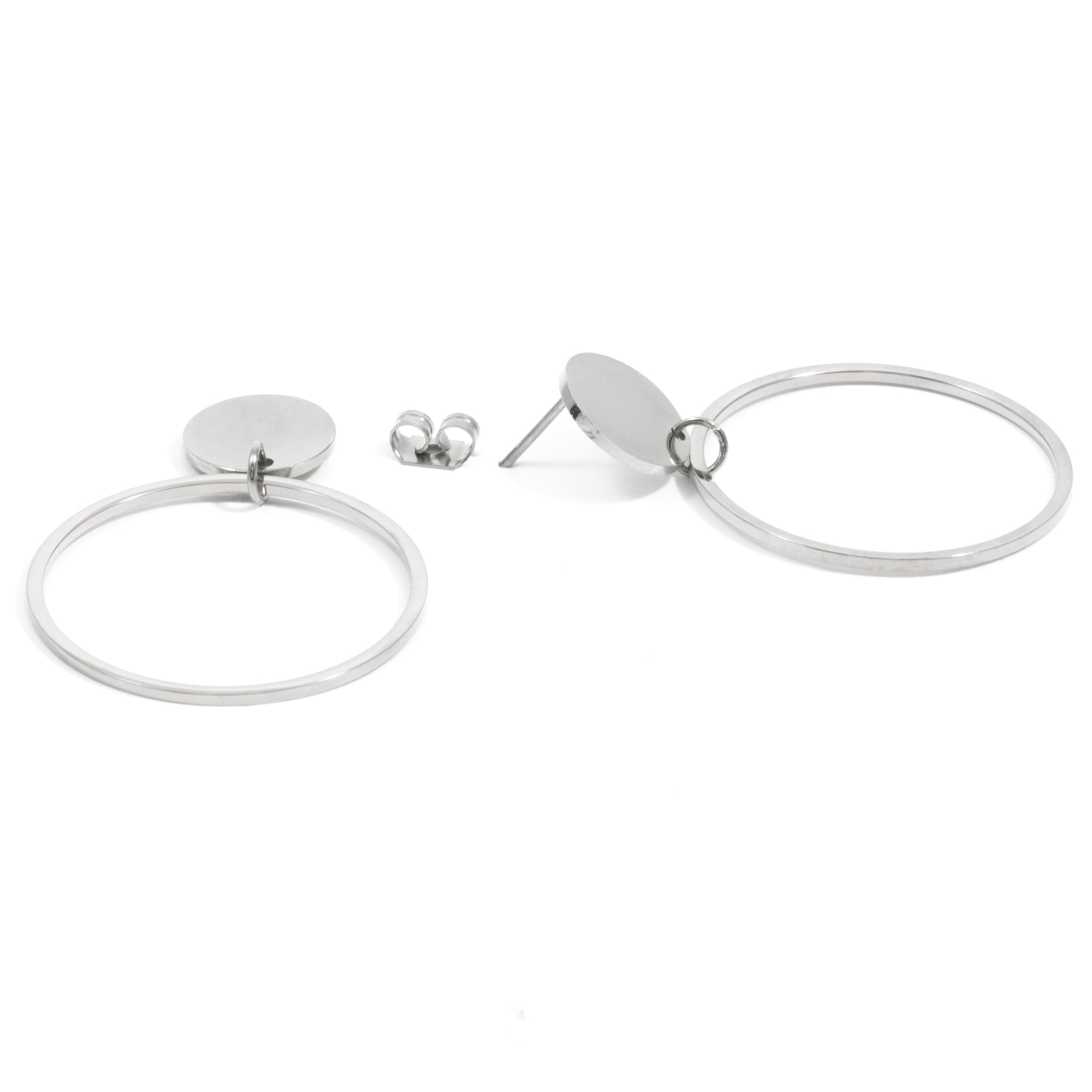 Circle Hoop Earring Silver