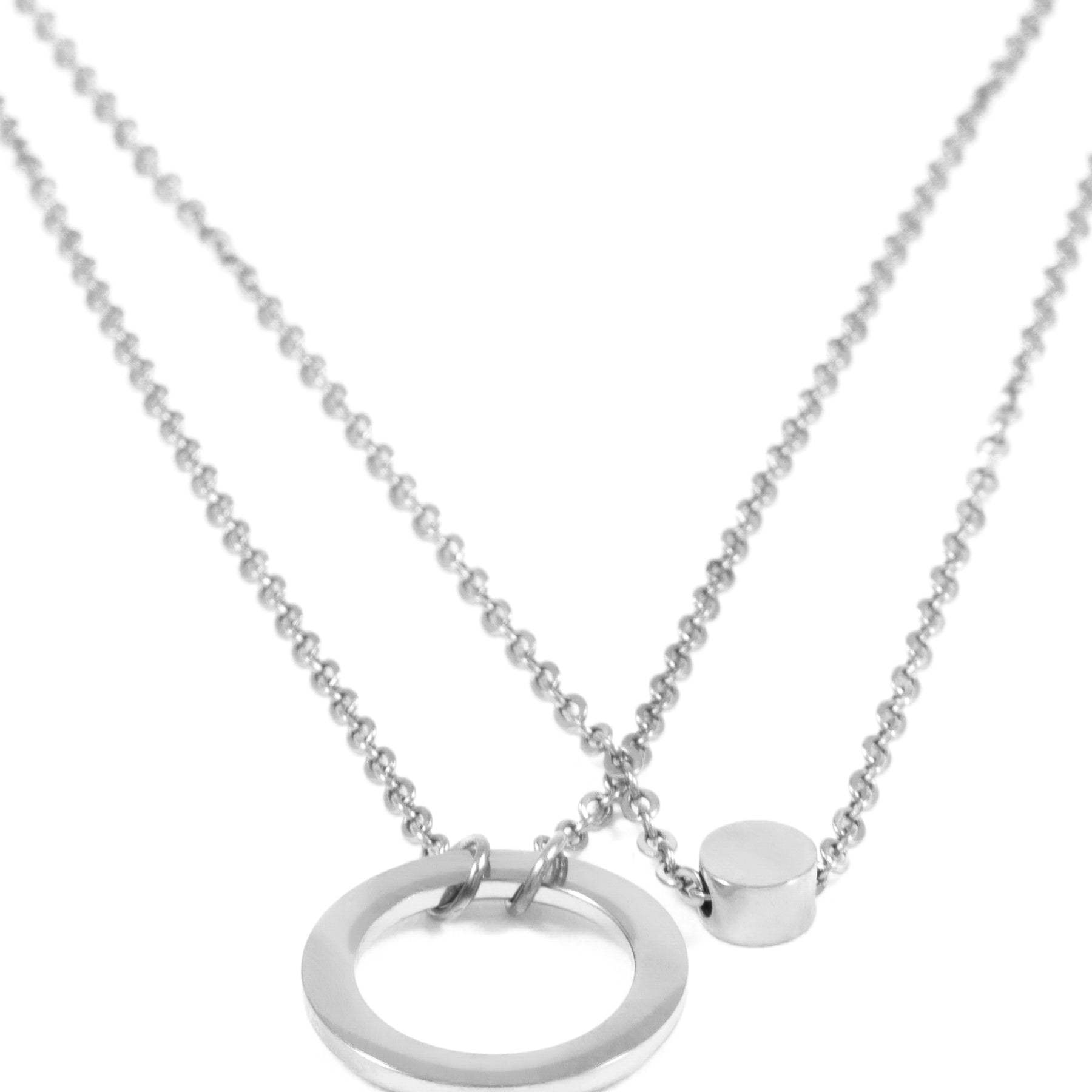 Mehrreihige Kreis Kette in Silber