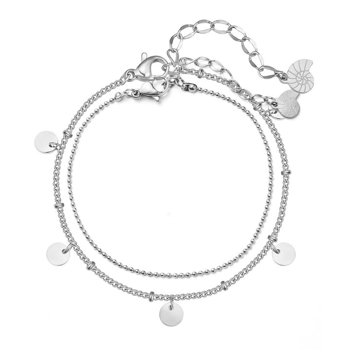 Set Pulseras Moneda y Beads