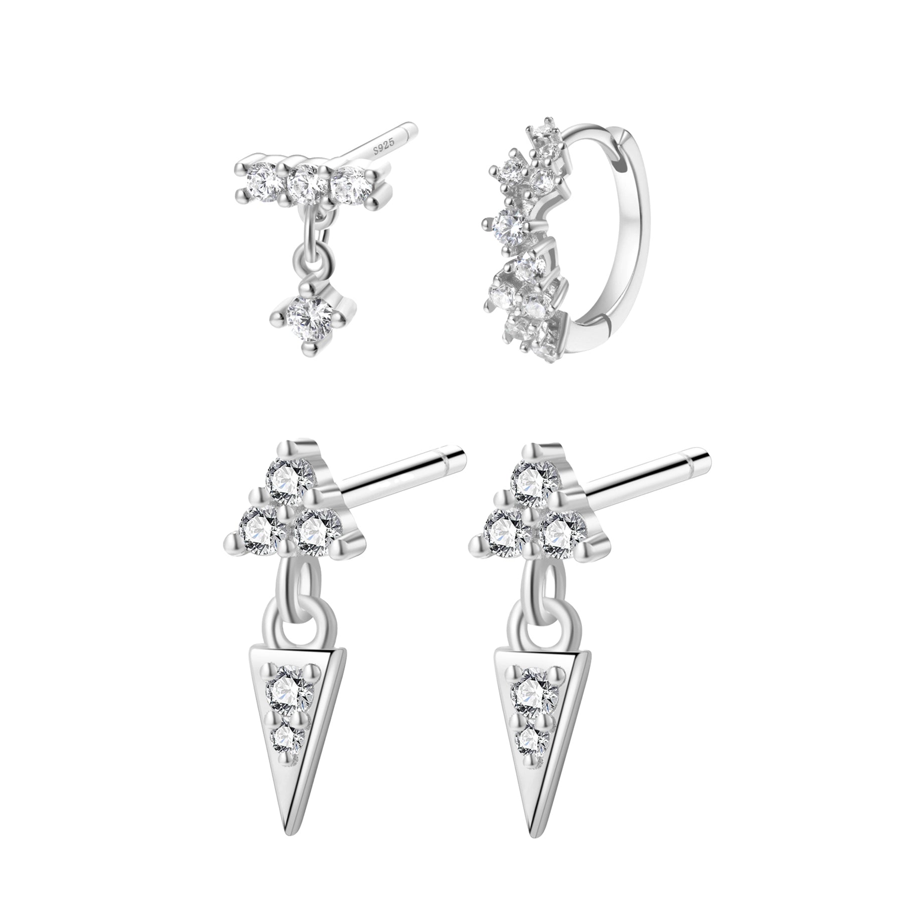 Konstellation Ohrringe Set Sterlingsilber