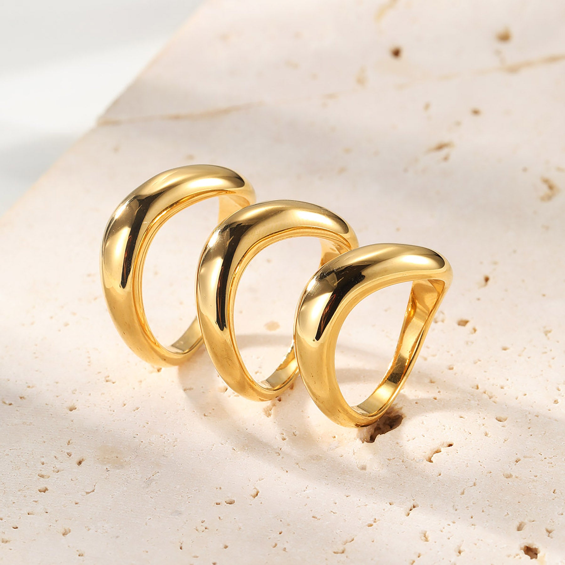 Anillo Curva Acero Inoxidable