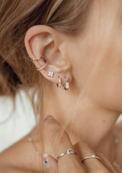 Daisy Stud Earrings Sterling Silver