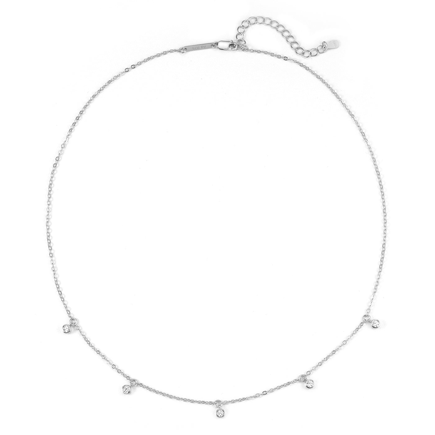 Dazzling Charm Necklace Sterling Silver