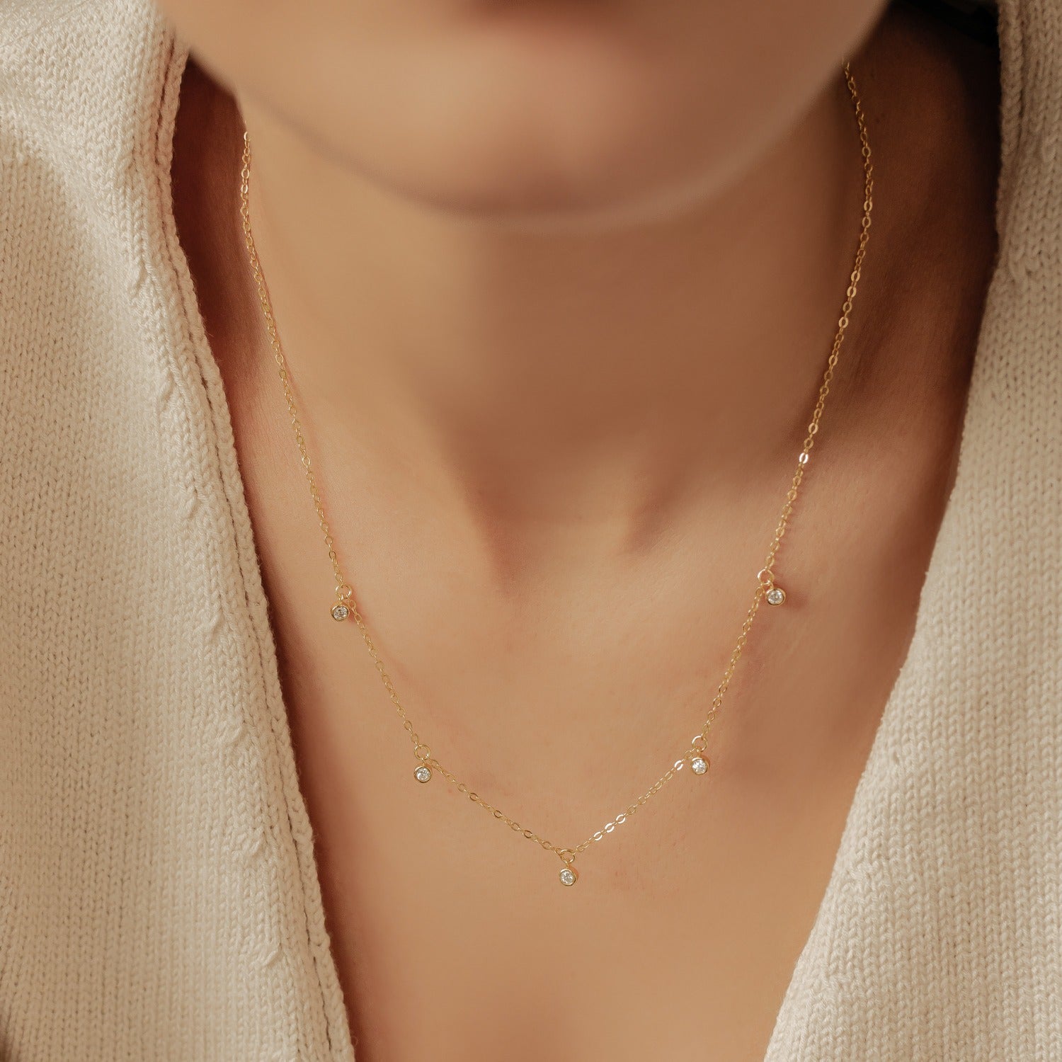 Collier Brillant Charm Argent Sterling