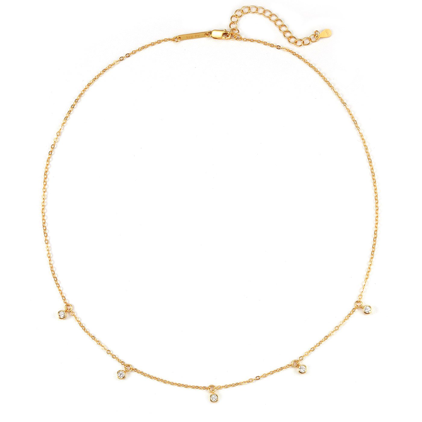 Collier Brillant Charm Argent Sterling