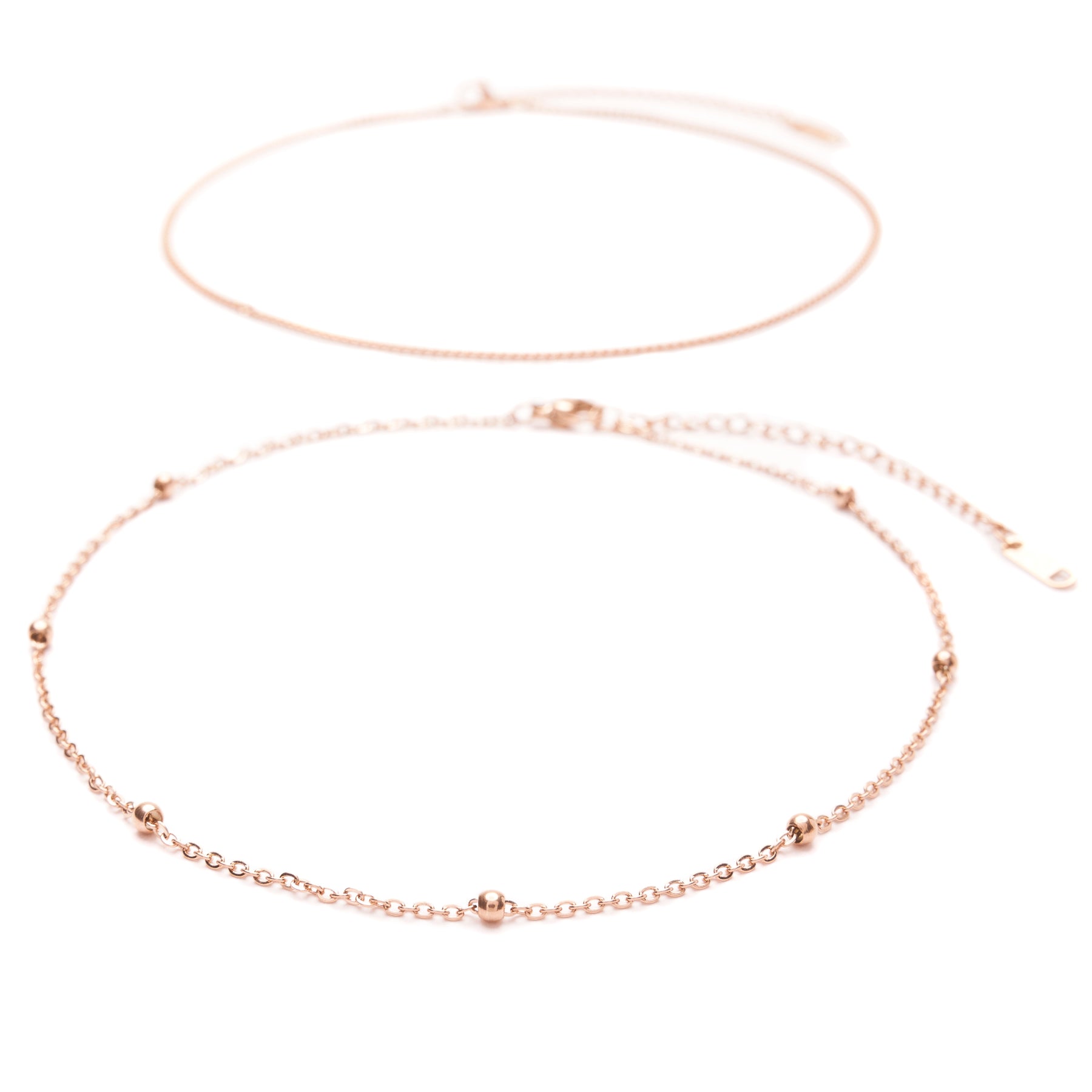 Conjunto Choker Delicado en Oro Rosa