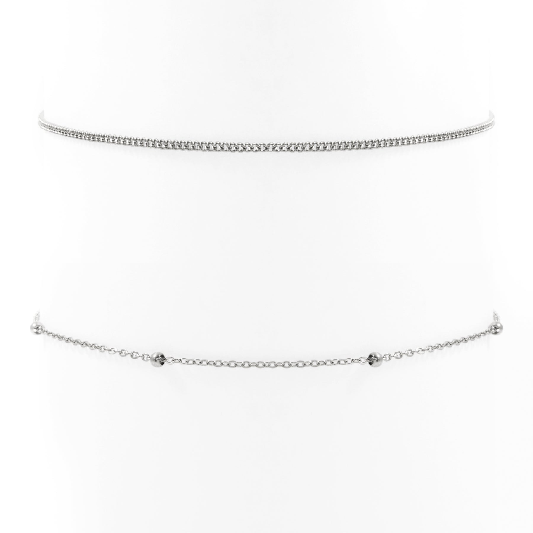Delicate Choker Set Silver