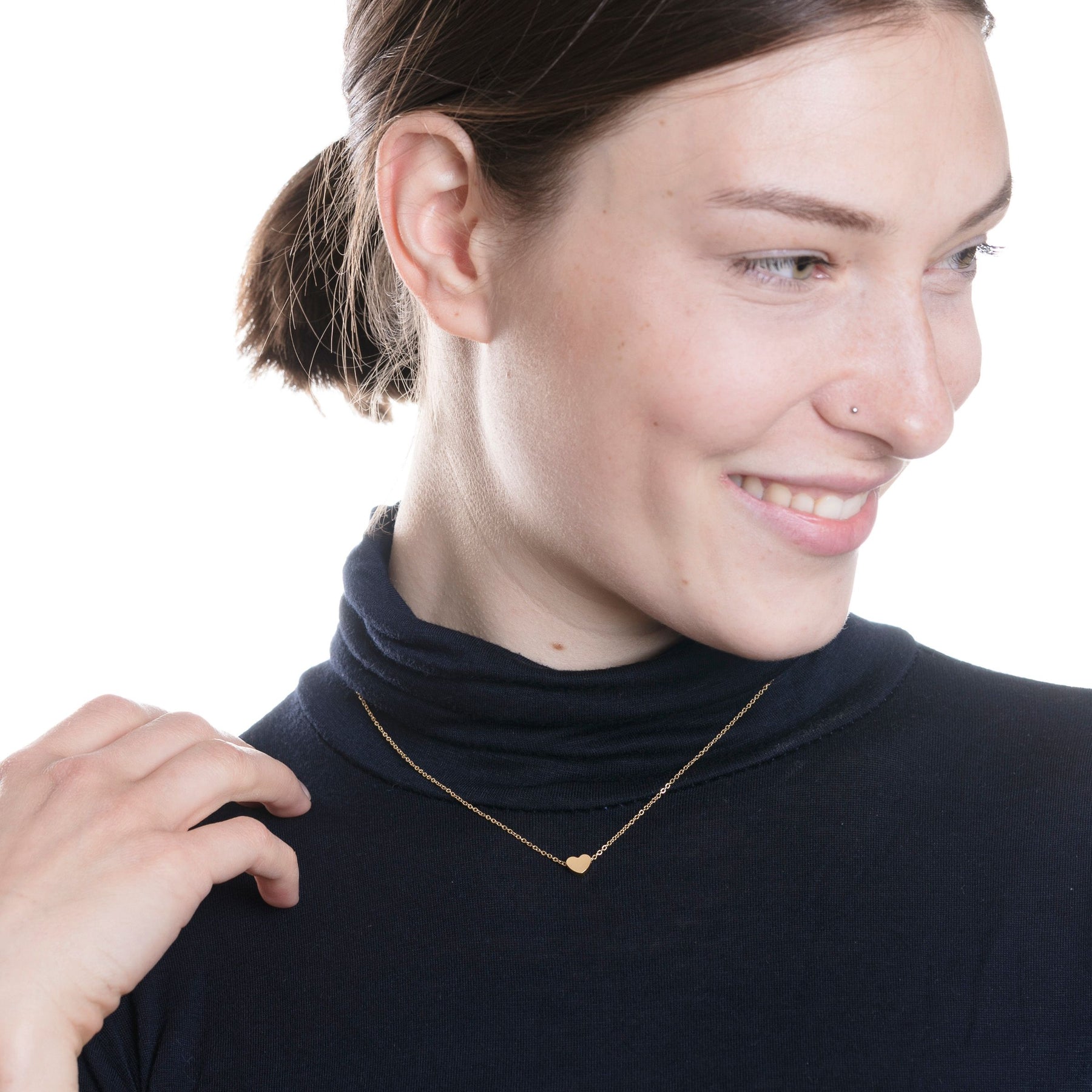 Kette mit Herz Anhänger in Gold