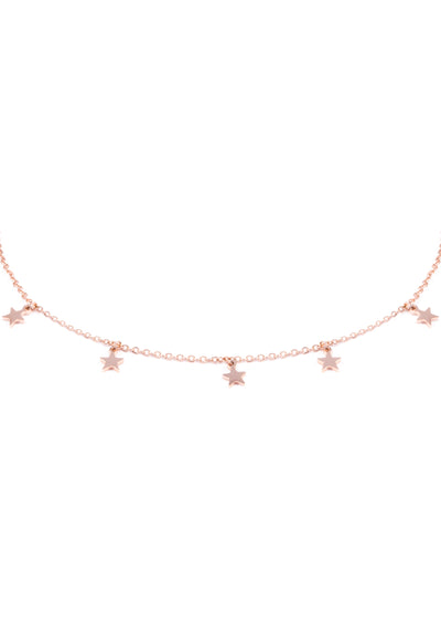 Delicate Star Necklace Rose Gold