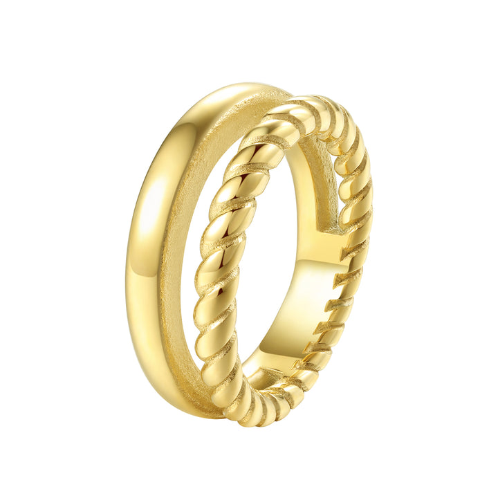 Bague Double Bande en Or
