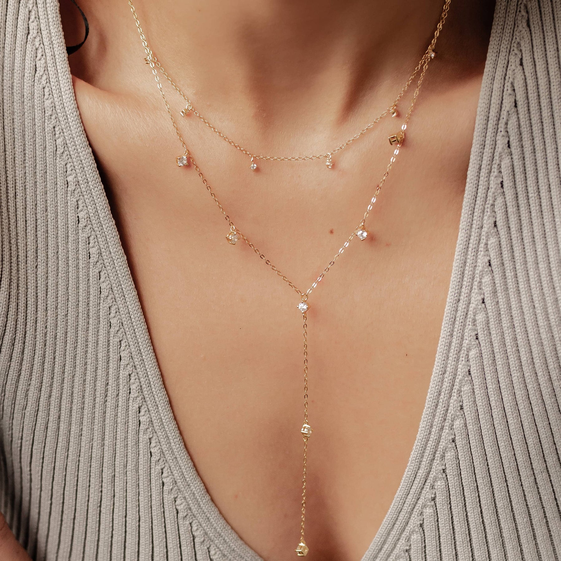 Ensemble Collier Ellipse Argent Sterling