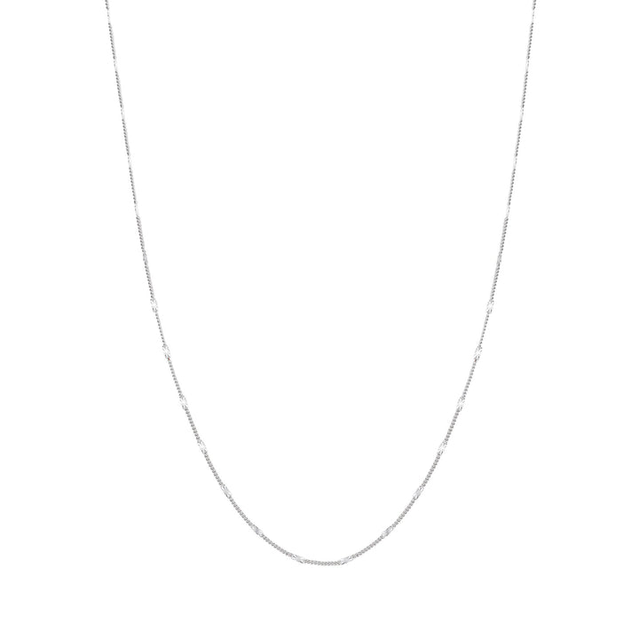 Delicate Starburst chain necklace for men in silver, 925 sterling silver, on white
