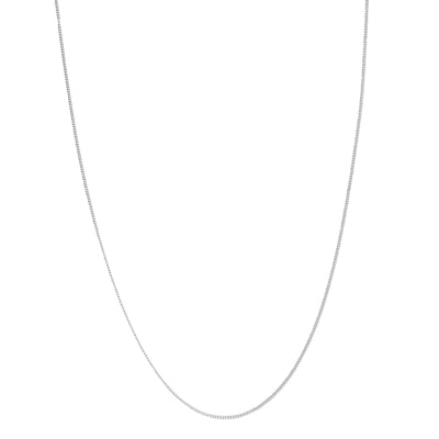 Collar de Cadena Fina Texturizada Plata de Ley 925