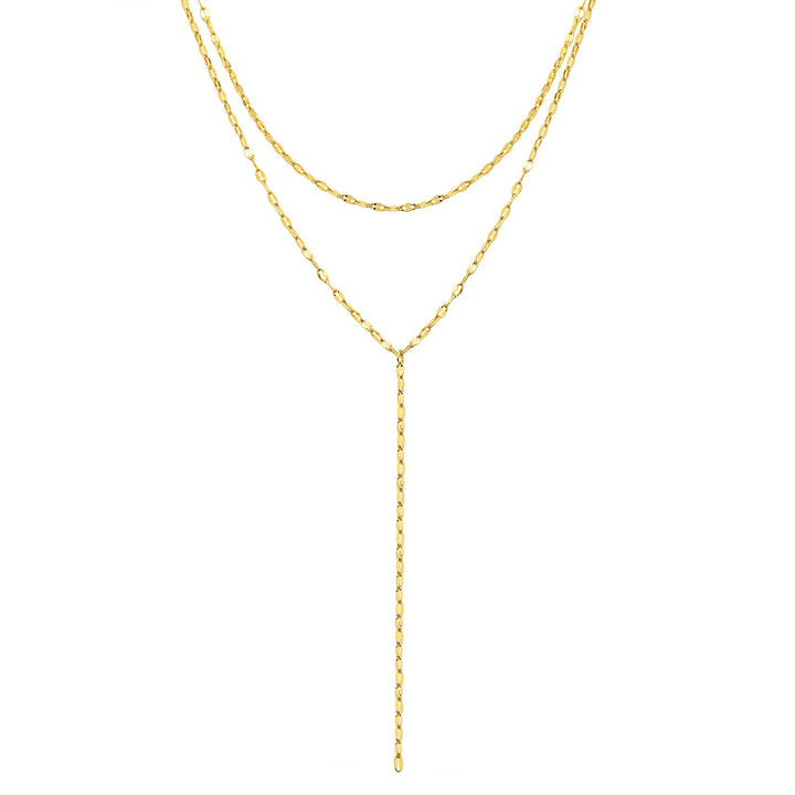 Collier Chaîne Courbée Y en Or